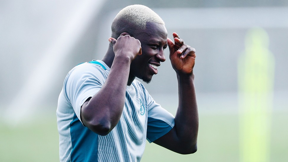 FLYING FULL-BACK: Benjamin Mendy gets ready for the next session