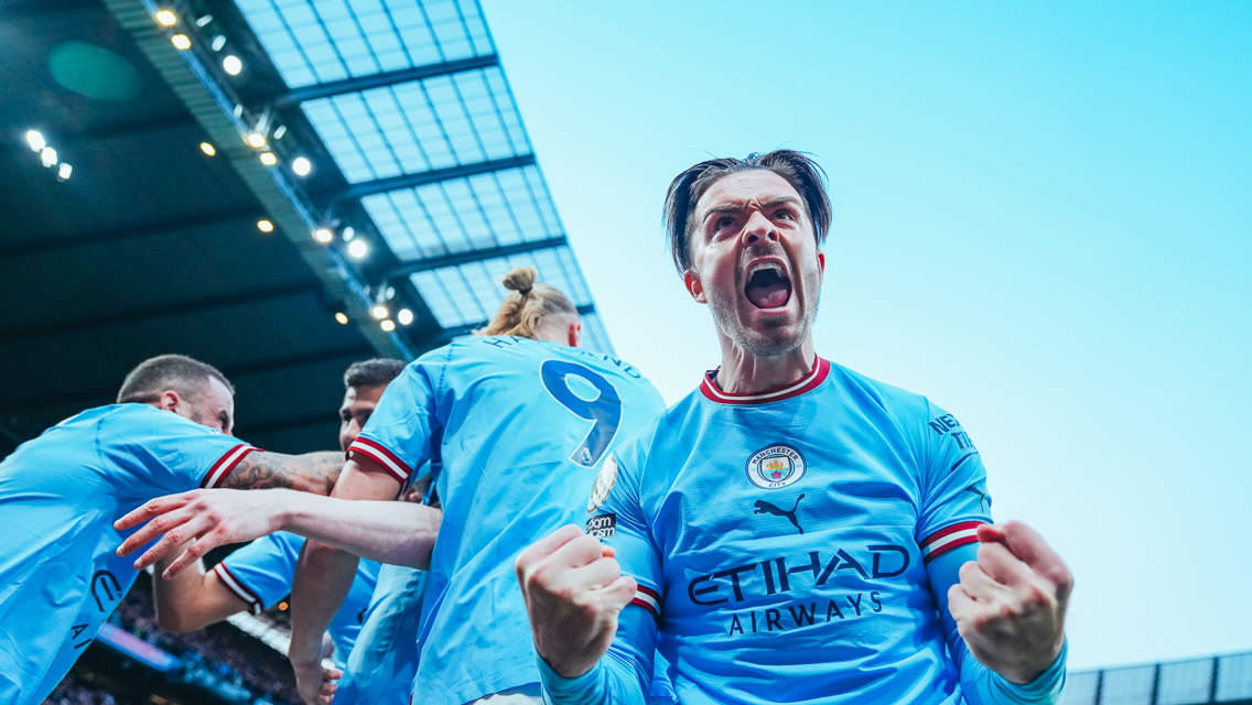 ROAR: Grealish enjoyed that one!