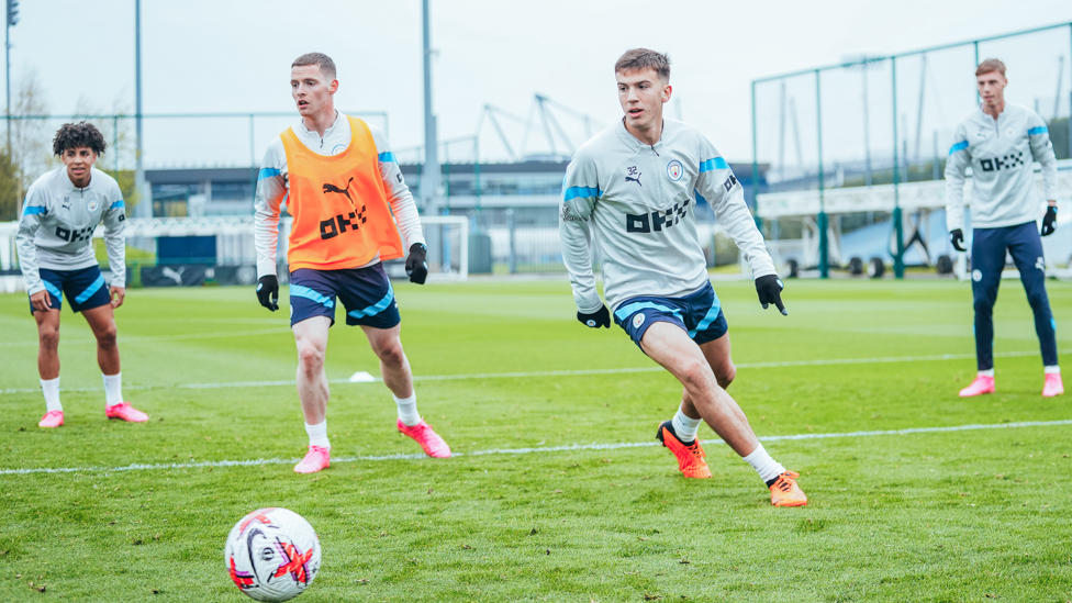 GO OUTSIDE : The squad head out on to the pitch to get a touch of the ball
