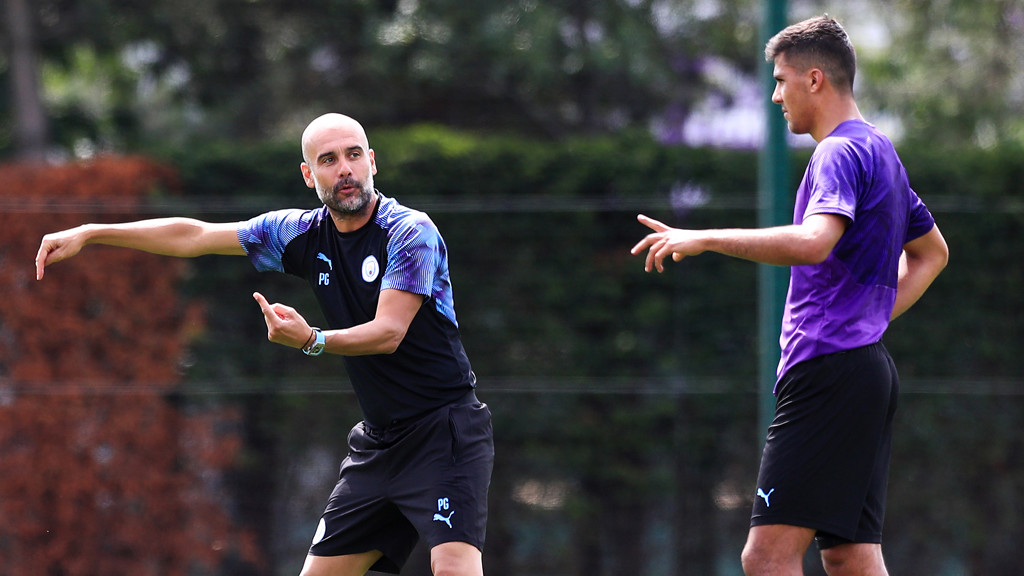 THIS WAY TO THE TOP : Immediate instructions for our new recruit from Pep Guardiola