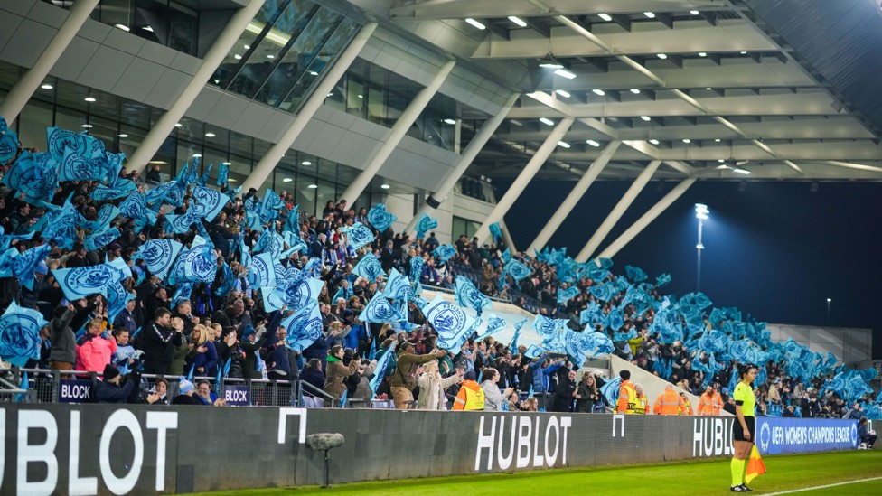 BLUE MOON : The flags continue to be waved.