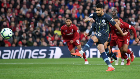 AGONY: Riyad Mahrez is off target with our 87th minute penlaty