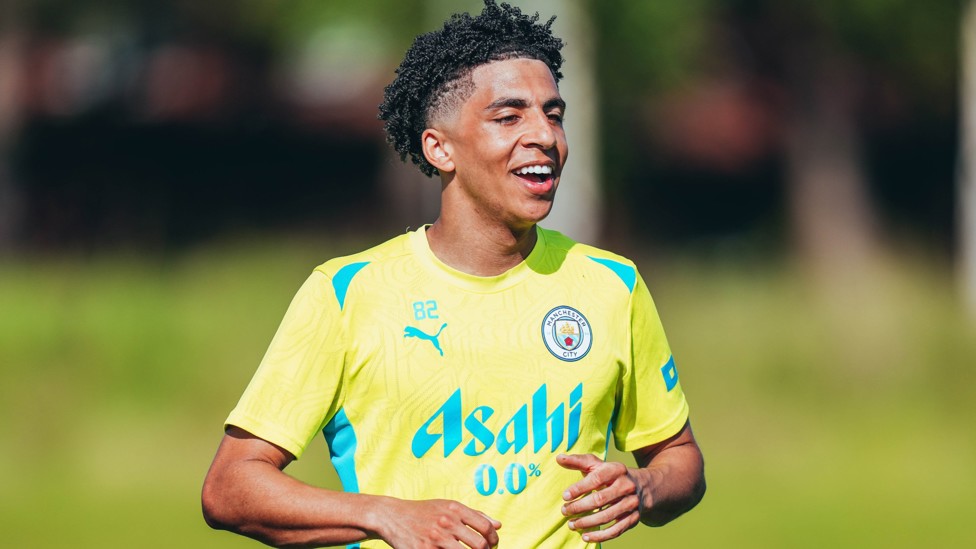 STAR BOY : FA Cup goalscorer Rico Lewis is all smiles.