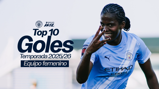 Promotional image for Manchester City Women's top 10 goals of the 2025/26 season, featuring Barclays WSL and Manchester City logos.