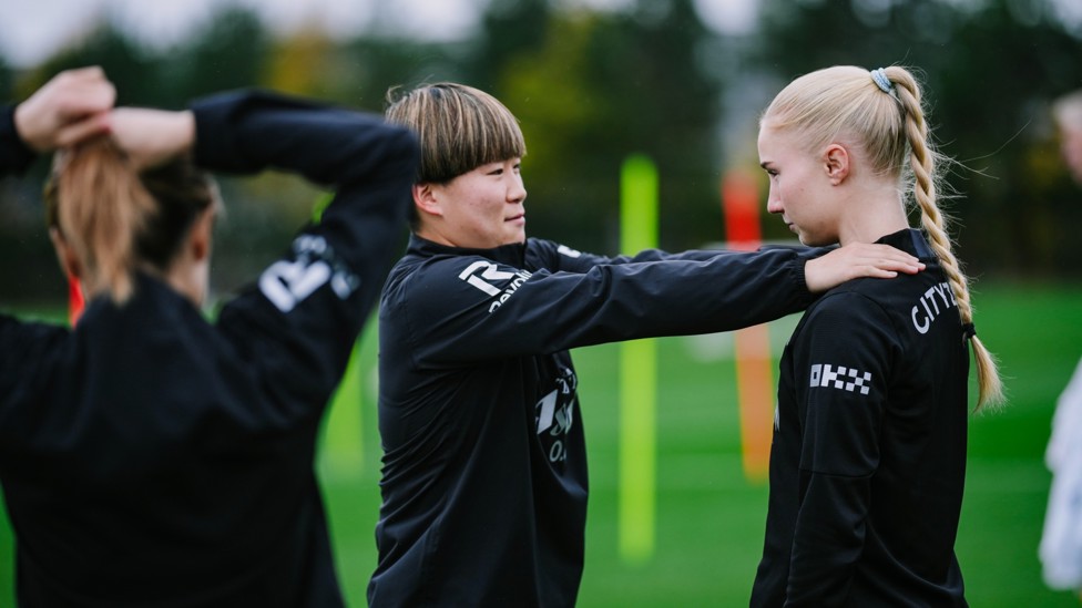 GAME FACES: Aoba Fujino and Laura Blindkilde Brown ready for the weekend