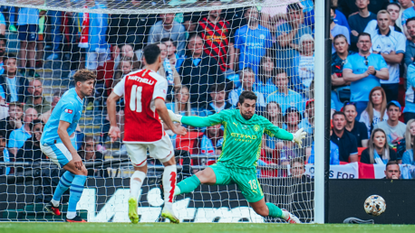 STEFAN SAVES: The German sprawls to deny Havertz expertly.
