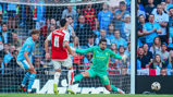 STEFAN SAVES: The German sprawls to deny Havertz expertly.