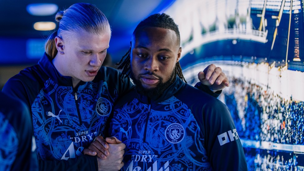 PAIRING UP : Haaland and Semenyo discuss gameplan