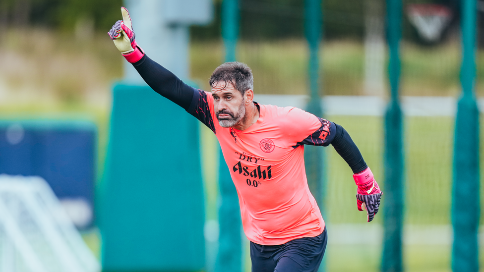 Scott Carson gives his best impression of Superman