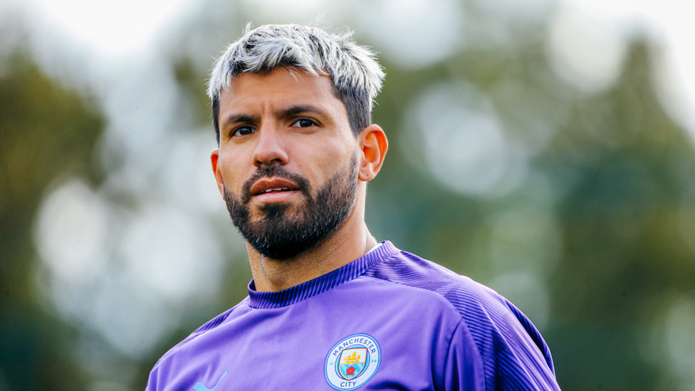UP CLOSE : Sergio Aguero poses for the camera