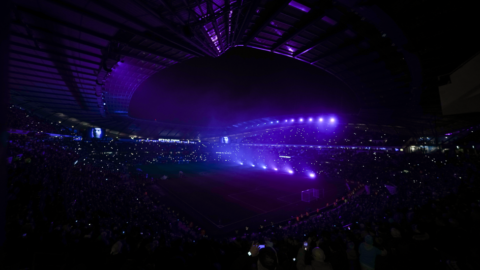 PICTURE PERFECT: The light show before the match was as dazzling as ever.