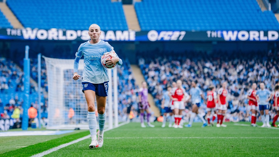 OUR SKIPPER : Alex Greenwood on her 200th WSL appearance.