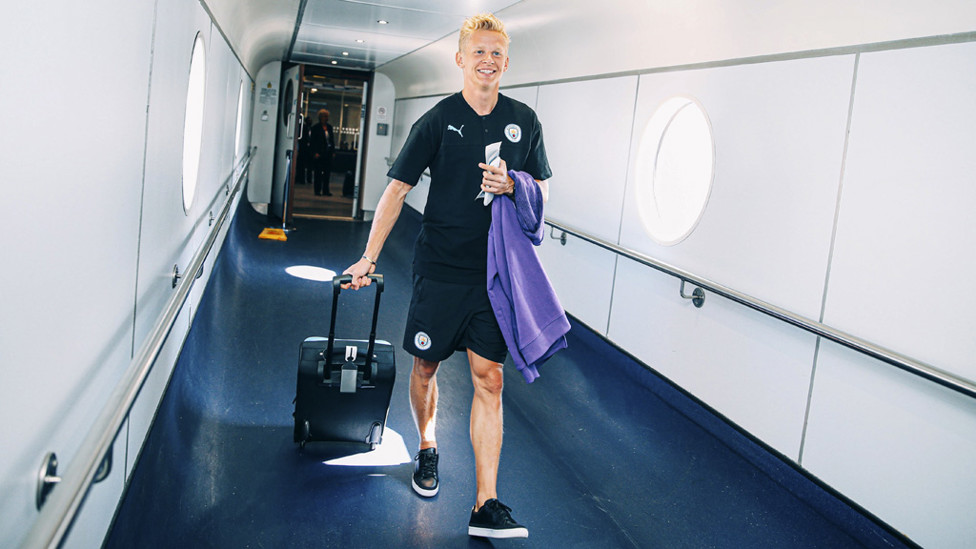 ALL SMILES : Fresh from signing a new deal with the Club, Zinchenko looks happy to be heading to China.