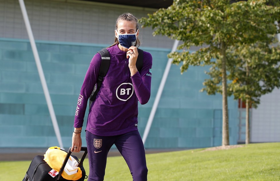  : On the move - and you can bet Jill is smiling beneath the face-mask!