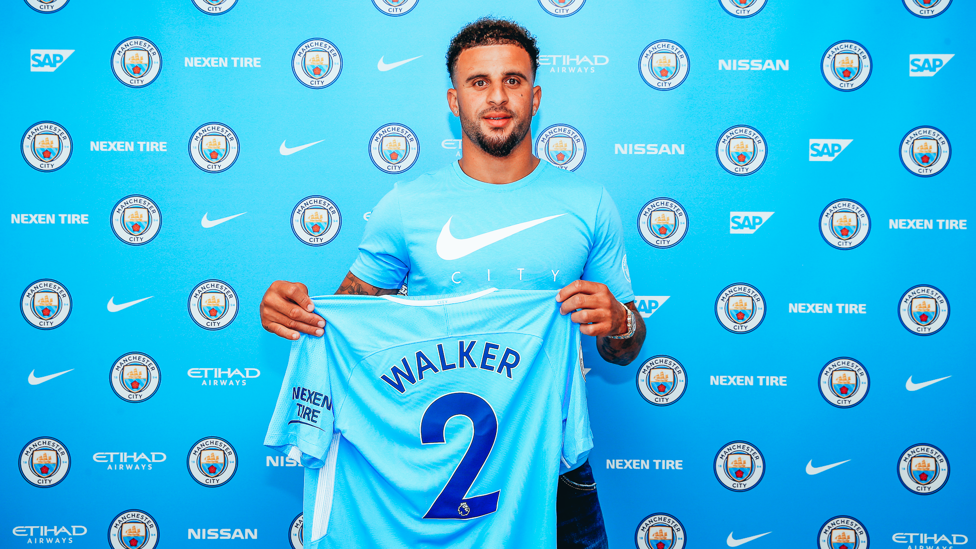 PEN TO PAPER : Kyle Walker joined City in July 2017.