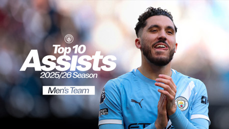 Watch: City's top 10 assists in 2025/26