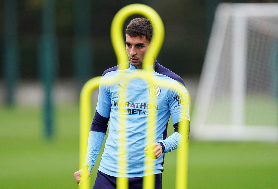 CENTRE OF ATTENTION: Ferran Torres was back hard at work after his stunning goal against Porto last night