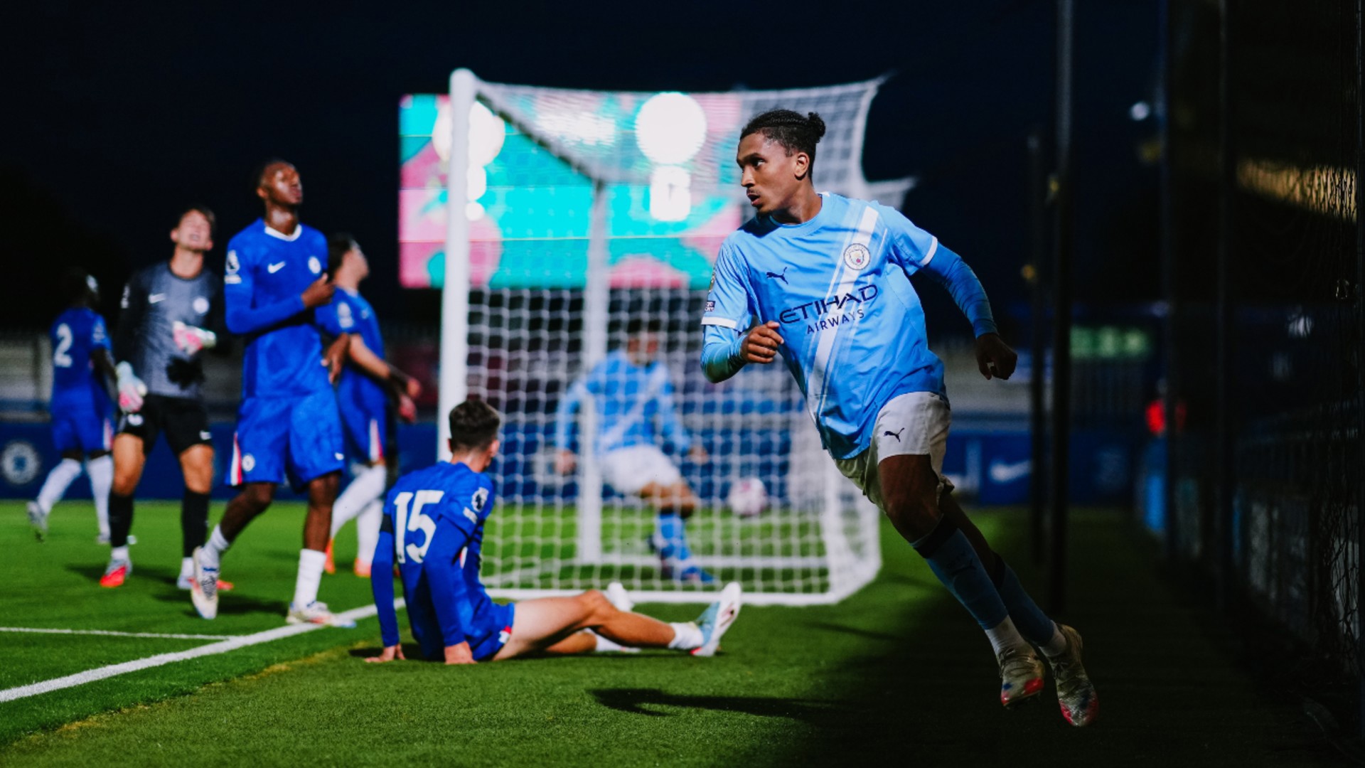 FIRST OF THE SEASON : Lakyle Samuel bags City's first of the campaign.