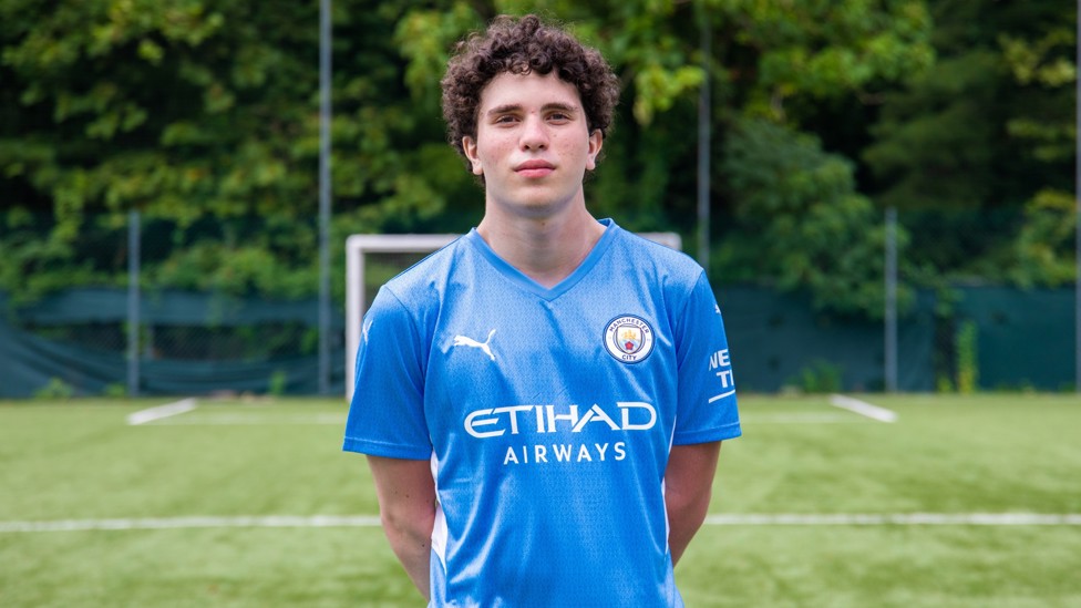 FRESH FACED : Threats' first photo in a City kit. Taken at his announcement shoot in October 2021.