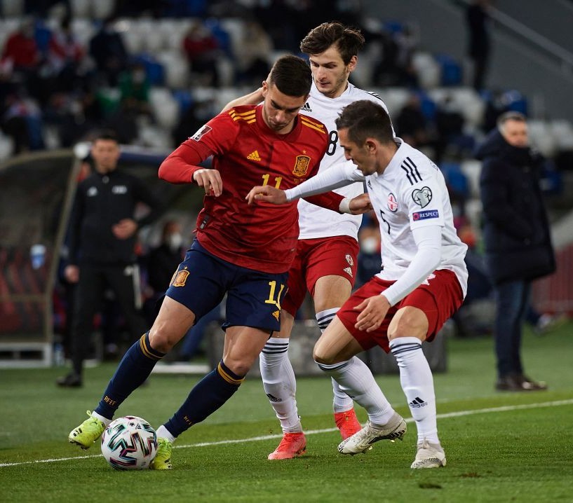 STAR ON SUNDAY: Ferran Torres in action for Spain against Georgia