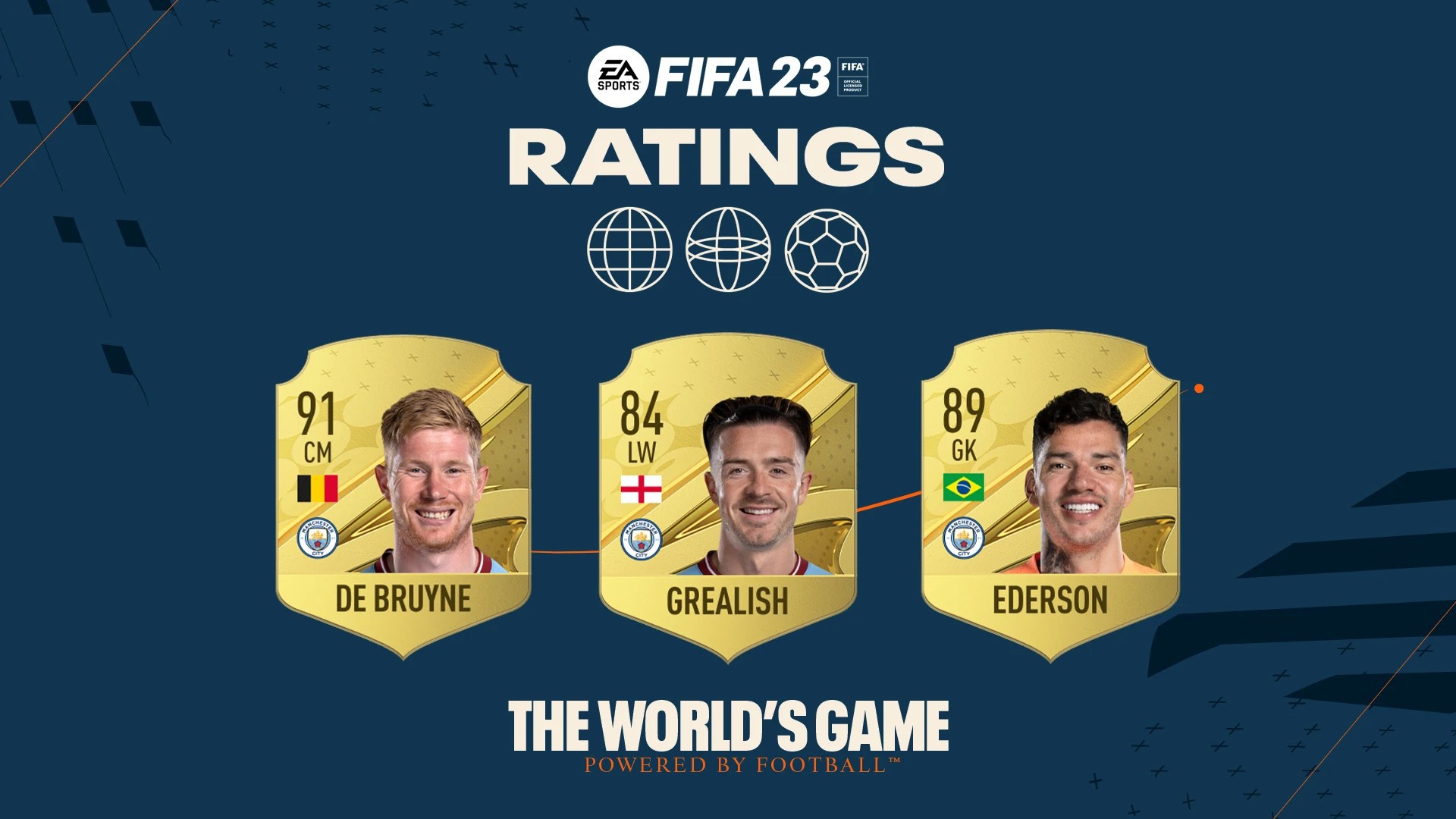 City players' FIFA 23 ratings revealed