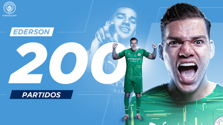 Ederson alcanza los 200 partidos con el Manchester City