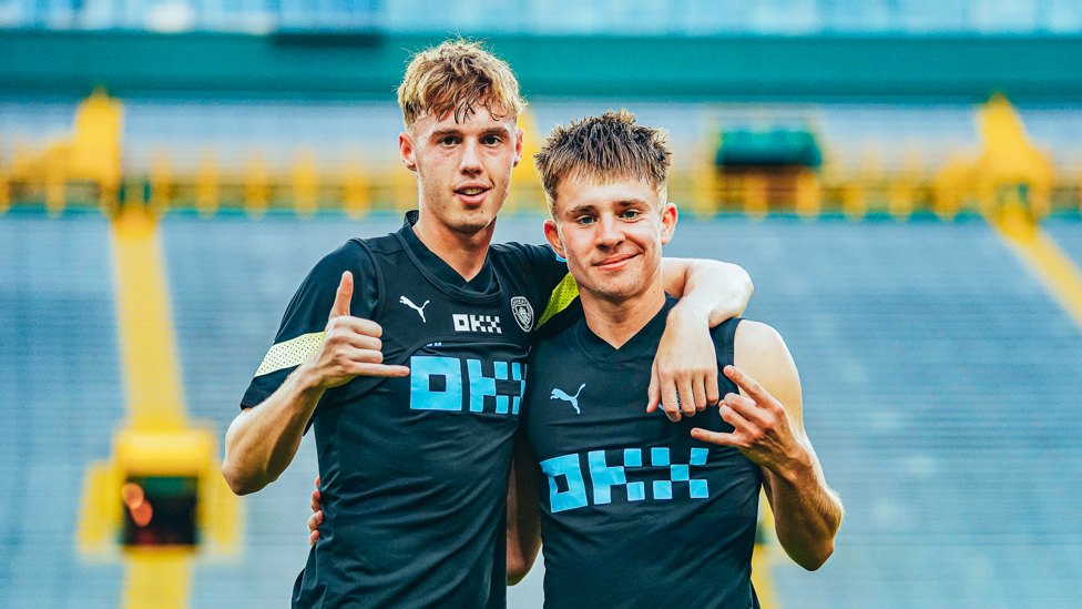 YOUNG GUNS : Cole Palmer and Ben Knight pose for the camera