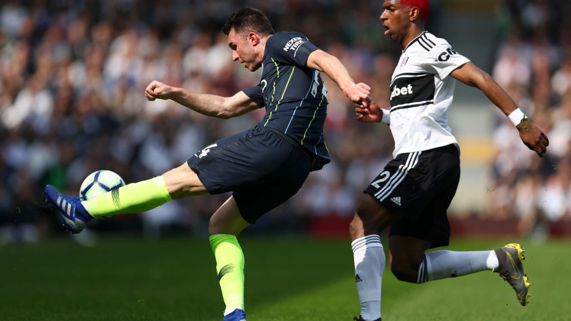 USUALLY TACKLE: Aymeric Laporte stops Ryan Babel in his tracks