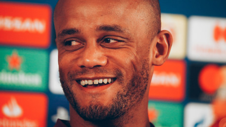 PRESS CONFERENCE: Vincent Kompany addresses the media, ahead of the game...