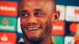 PRESS CONFERENCE: Vincent Kompany addresses the media, ahead of the game...