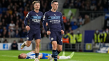 CELEBRATE: Foden wheels away to celebrate scoring City's second goal.