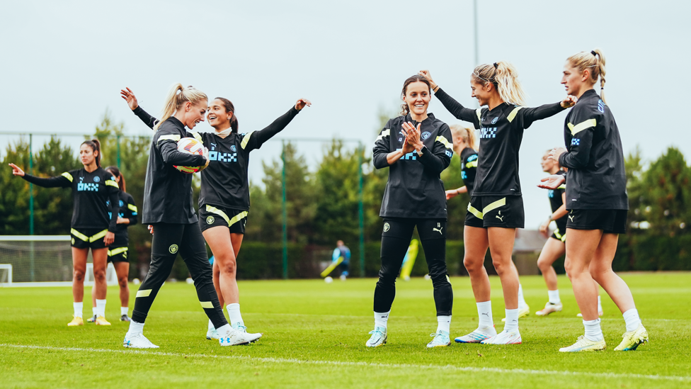 CELEBRATIONS  : The winning team show their excitement 
