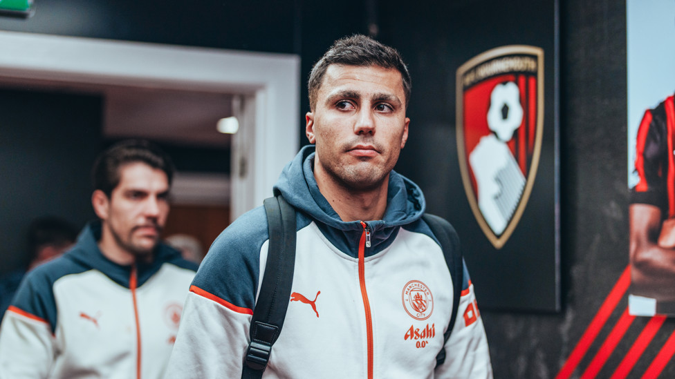 OUR NUMBER 16 : Rodrigo looks like he means business as he arrives at Bournemouth.