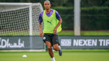 CREATING SPACE: The midfielder dusts off the cobwebs ready for the new season