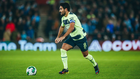 SILKY ILKAY: Gundogan gets on the ball early on.