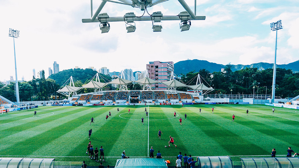 GRANDSTAND VIEW : The City squad go through their paces