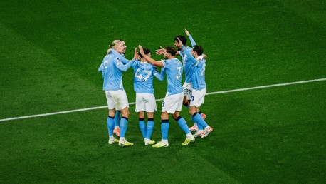 CELEBRATE: Haaland enjoyed that one!