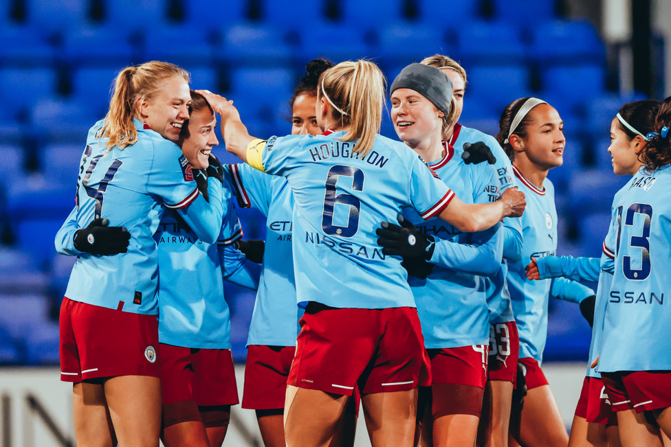 ON THE SCORESHEET : Angeldahl's incisive finish in a 2-0 win over Liverpool helped us finish top of our Continental Cup group in December 2022