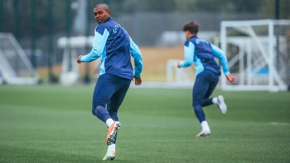 LOOKS FAMILIAR: Fernandinho goes through his paces 