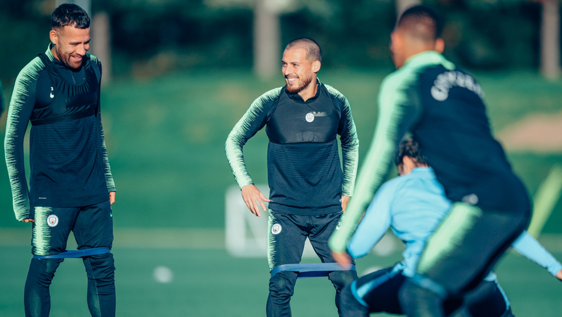 STRETCH: Limbering up for the Clarets.