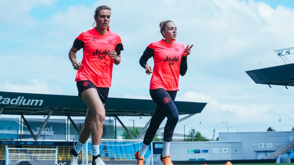 ACTION STATIONS: It was great to see Jill Roord and Ellie Roebuck put through their paces.
