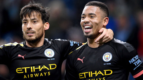 GIFT OF THE GAB: Gabriel Jesus was back on the scoresheet with a brilliant brace against Burnley