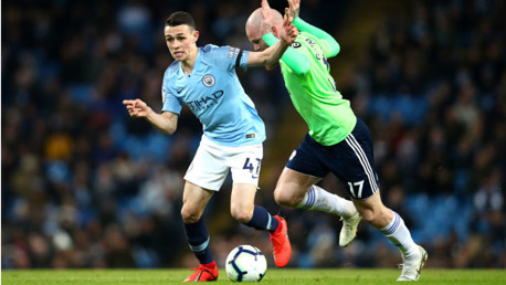 NIGHT TO REMEMBER: Phil Foden was handed his first Premier League start against the Bluebirds