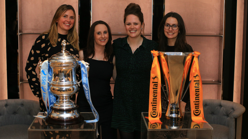 DOUBLE DELIGHT : The FA Cup and Continental Cup were special guests!