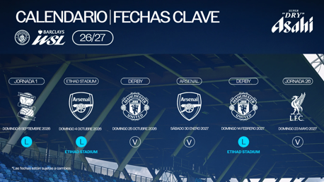 Las fechas clave de la WSL 26/27
