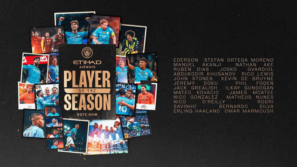 Men's Etihad Player of the Season 2024/25 Long List vote now open