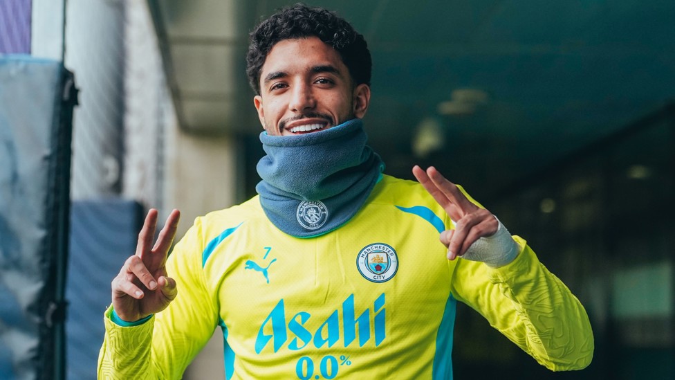 LUCKY SEVEN : Omar Marmoush gets ready for the FA Cup clash