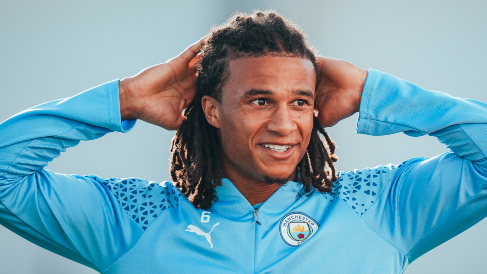 HANDS ON YOUR HEAD : Nathan Ake runs his fingers through his hair