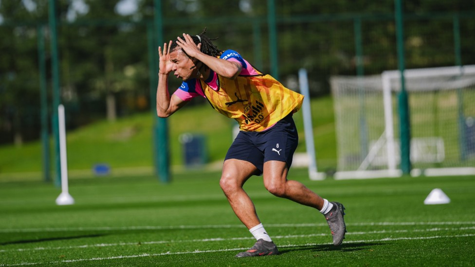 HANDS UP: Nathan Ake can't believe it!