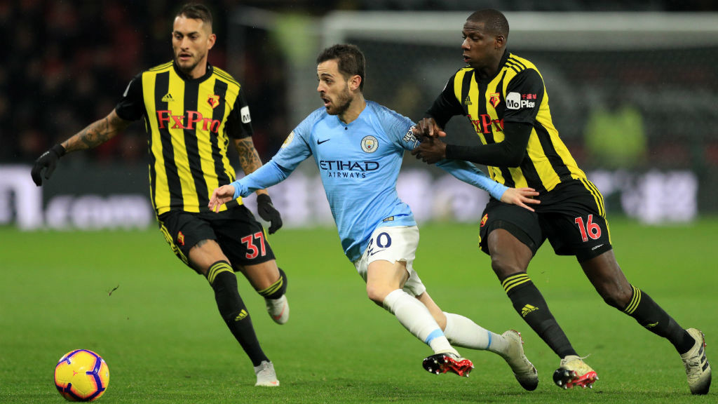 MIDDLE MARCH : Bernardo Silva causes havoc in the Watford defence